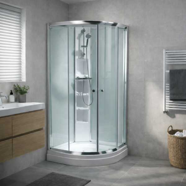 An Eden shower cabin in a contemporary bathroom